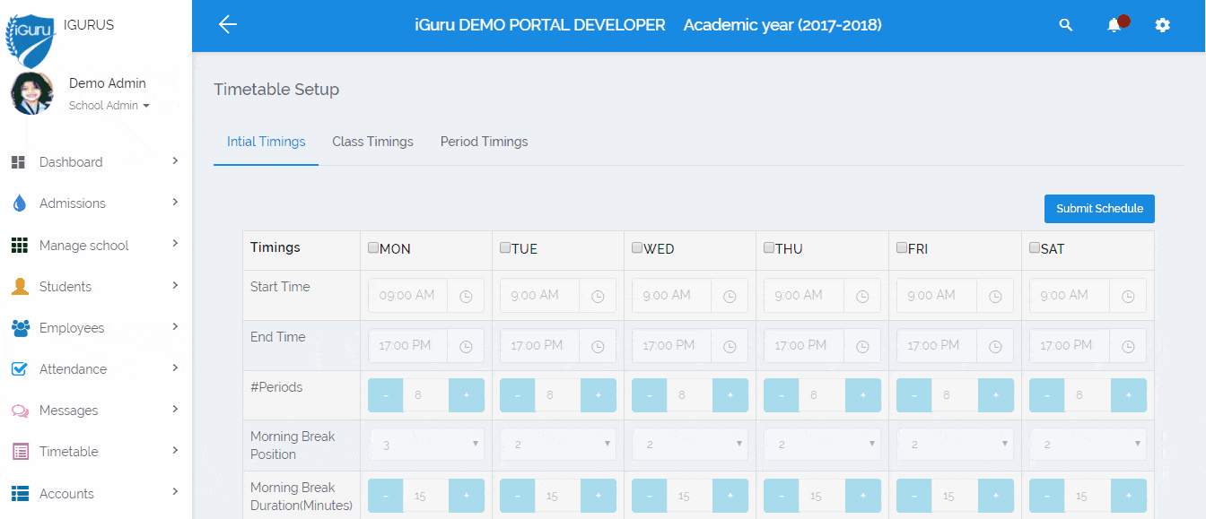 timetable